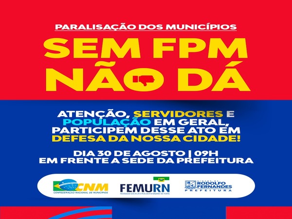 SEM FPM NÃO DÁ CAMPANHA COM APOIO DA FEMURN